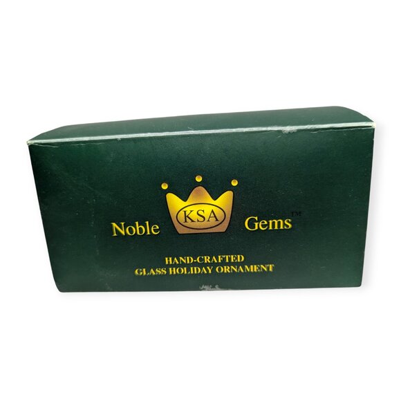 Nobel Gems by Kurt S Adler Christmas Crab Blue Red Glass Ornament w/Original Box - Picture 8 of 13